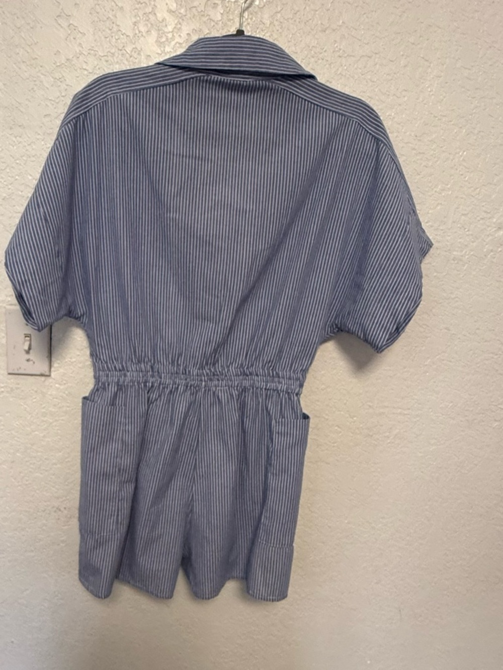 MICAS Blue & White Striped Short Romper - Size M - Boho Beach Style - Picture 10 of 14